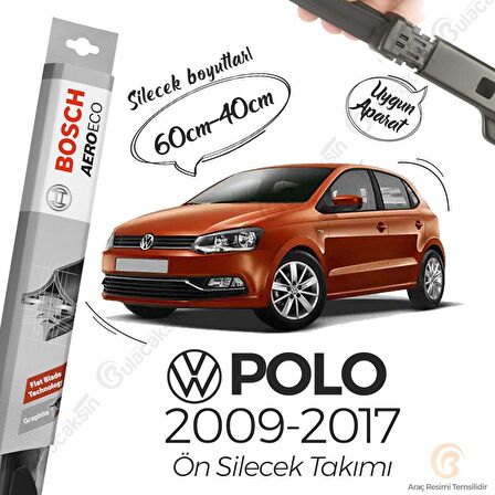 Volkswagen Polo Muz Silecek Takımı (2009-2017) Bosch Aeroeco