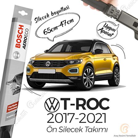 Volkswagen T-ROC Muz Silecek Takımı (2017-2019) Bosch Aeroeco