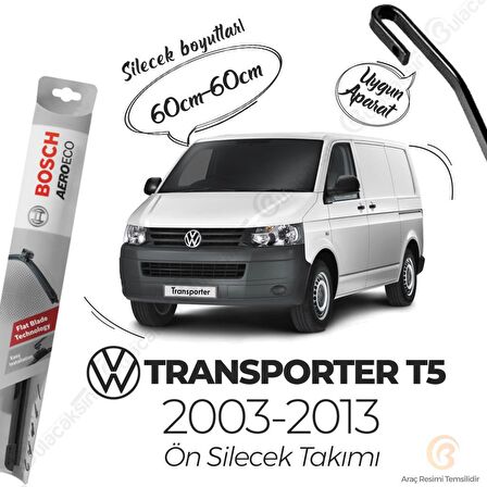 VW Transporter T5 Ön Silecek Takımı (2003-2013) Bosch Aeroeco