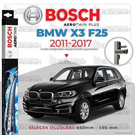 Bmw X3 F25 Muz Silecek Takımı (2011-2017) Bosch Aerotwin