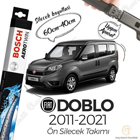 Fiat Doblo Muz Silecek Takımı (2011 - 2021) Bosch Aerotwin 