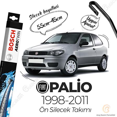 Fiat Palio Muz Silecek Takımı (1998-2011) Bosch Aerotwin