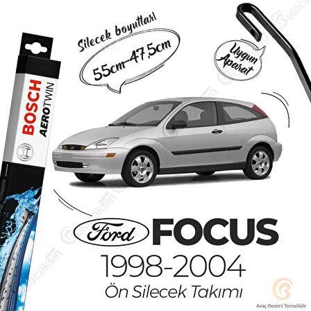 Ford Focus Muz Silecek Takımı (1998-2004) Bosch Aerotwin