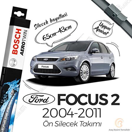 Ford Focus 2 Muz Silecek Takımı (2004-2011) Bosch Aerotwin