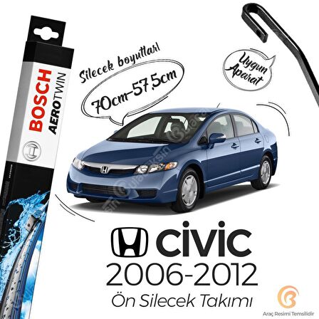 Honda Civic FD6 Muz Silecek Takımı (2006-2012) Bosch Aerotwin