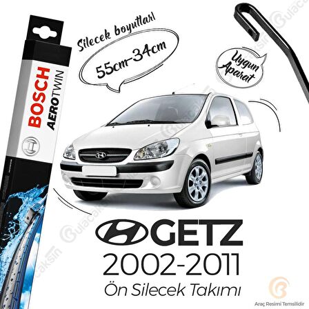 Hyundai Getz Muz Silecek Takımı (2002-2011) Bosch Aerotwin