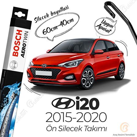 Hyundai i20 Muz Silecek Takımı (2015-2020) Bosch Aerotwin 