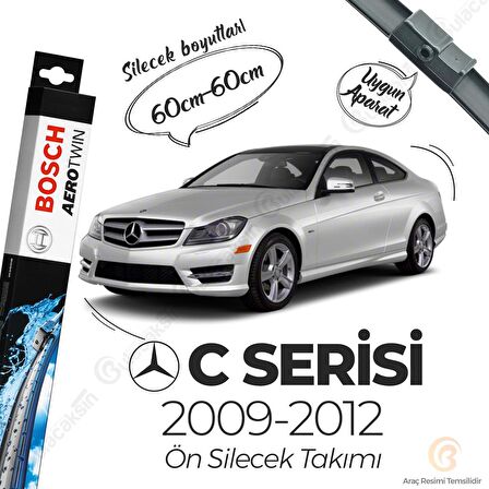 Mercedes C W204 Ön Muz Silecek Takımı (2009-2012) Bosch Aerotwin