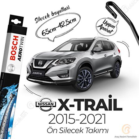 Nissan X-Trail Muz Silecek Takımı (2015-2021) Bosch Aerotwin