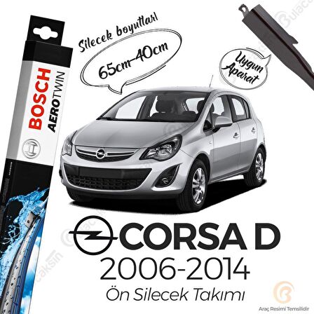 Opel Corsa D Muz Silecek Takımı (2006-2014) Bosch Aerotwin