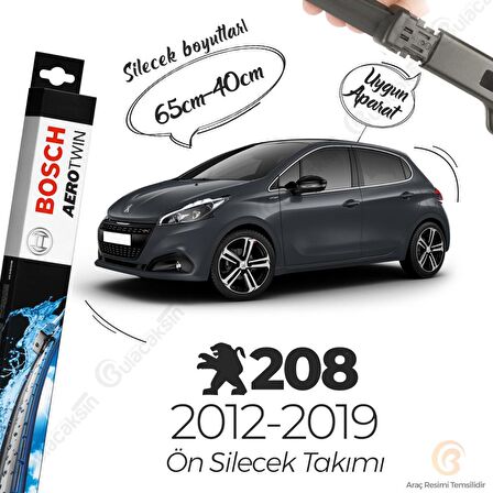 Peugeot 208 Ön Muz Silecek Takımı (2012-2019) Bosch Aerotwin
