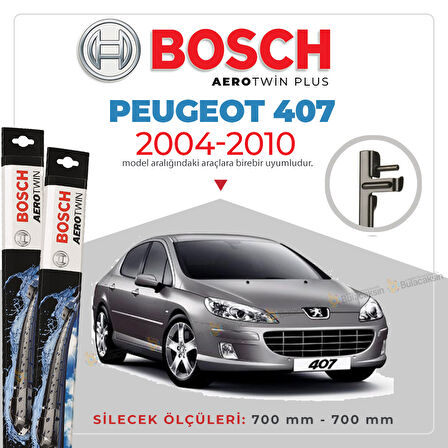 Peugeot 407 Muz Silecek Takımı (2004-2010) Bosch Aerotwin