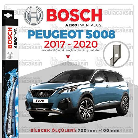 Peugeot 5008 Muz Silecek Takımı (2017-2020) Bosch Aerotwin