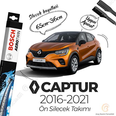 Renault Captur Muz Silecek Takımı (2016-2018) Bosch Aerotwin