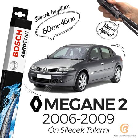 Renault Megane 2 Muz Silecek Takımı (2006-2009) Bosch Aerotwin