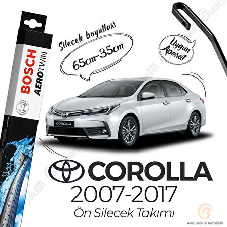 Toyota Corolla Muz Silecek Takımı (2007-2017) Bosch Aerotwin