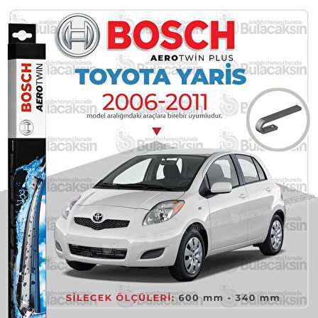 Toyota Yaris Muz Silecek Takımı (2006-2011) Bosch Aerotwin