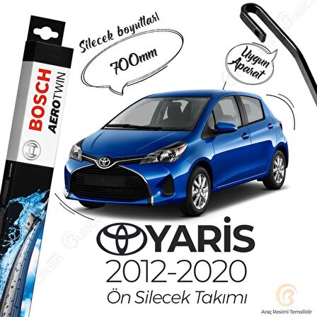 Toyota Yaris Muz Silecek Takımı (2012-2020) Bosch Aerotwin