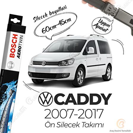 Volkswagen Caddy Muz Silecek Takımı (2007-2017) Bosch Aerotwin