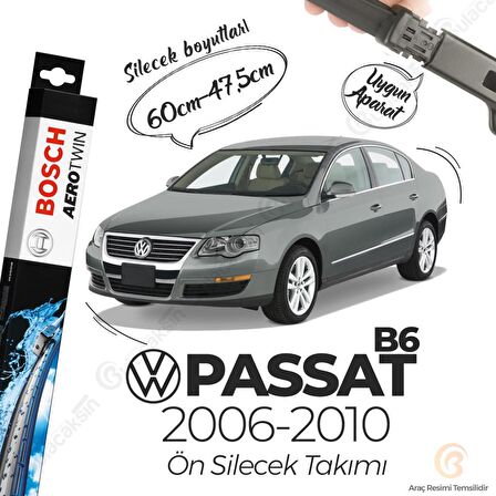 Volkswagen Passat B6 Muz Silecek Takımı (2006-2010) Bosch Aerotwin