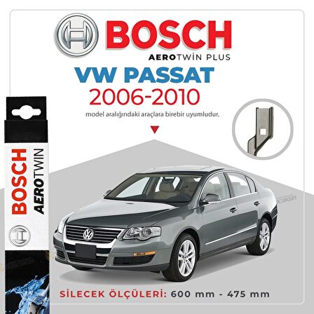 VW Passat B6 Muz Silecek Takımı (2006-2010) Bosch Aerotwin