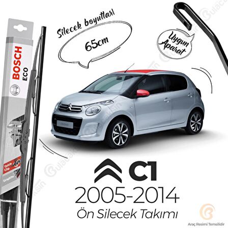 Citroen C1 Ön Silecek Takımı (2005-2013) Bosch ECO