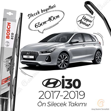 Bosch ECO Hyundai İ30 2017 - 2019 Ön Silecek Takımı