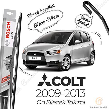 Mitsubishi Colt Ön Silecek Takımı (2009-2013) Bosch ECO