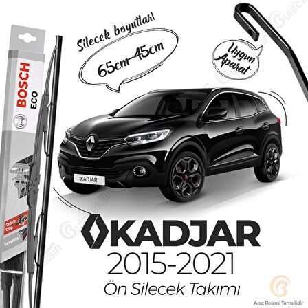 Bosch ECO Renault Kadjar 2015 - 2018 Ön Silecek Takımı