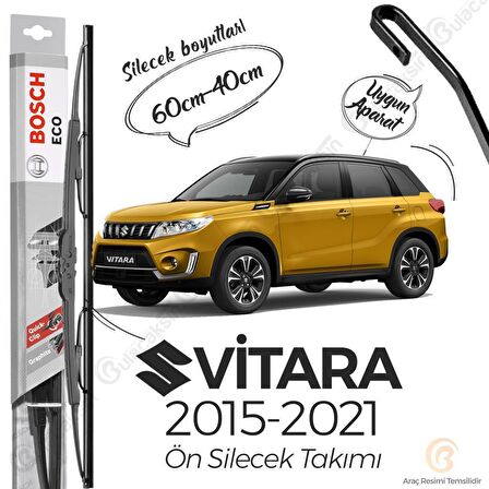 Bosch ECO Suzuki Vitara 2015 - 2021 Ön Silecek Takımı