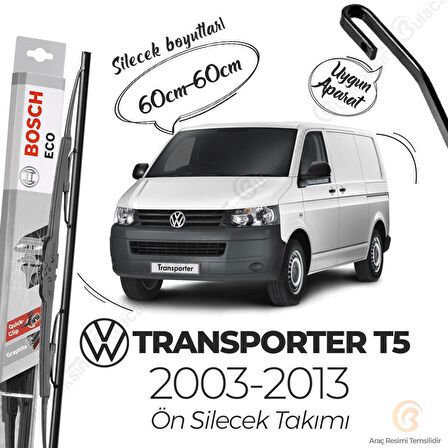 Volkswagen Transporter T5 Ön Silecek Takımı (2003-2013) Bosch ECO