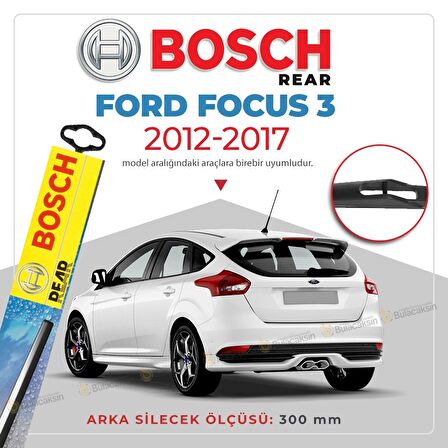 Bosch Rear Ford Focus 3 2012 - 2017 Arka Silecek - H304