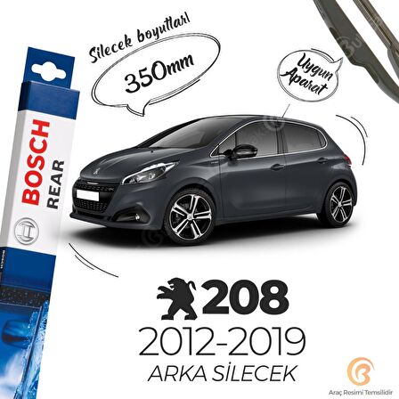 Peugeot 208 Arka Silecek (2012-2019) Bosch Rear H353