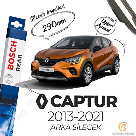 Renault Captur Arka Silecek (2013 - 2021) Bosch Rear H840