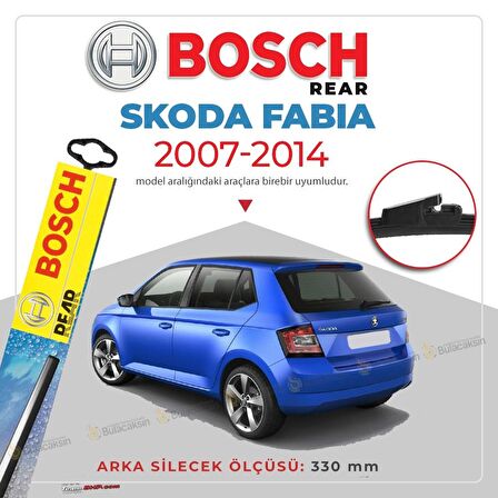 Bosch Rear Skoda Fabia 2007 - 2014 Arka Silecek - A330H