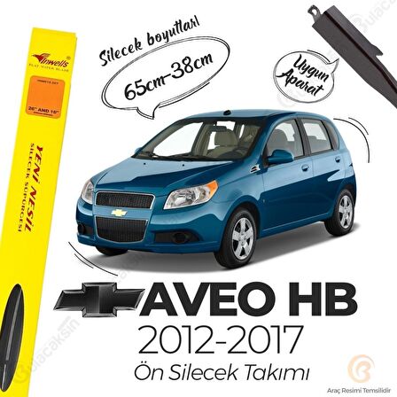 Chevrolet Aveo HB Muz Silecek Takımı (2012-2017) İnwells
