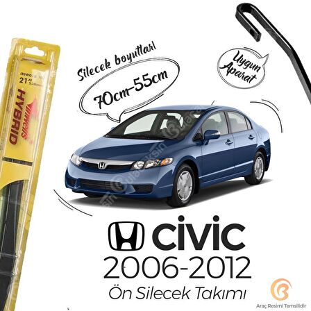 Honda Civic FD6 Silecek Takımı (2006-2012) İnwells Hibrit