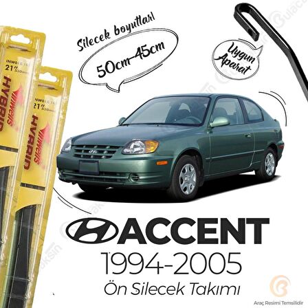 Hyundai Accent Silecek Takımı (1994-2005) İnwells Hibrit