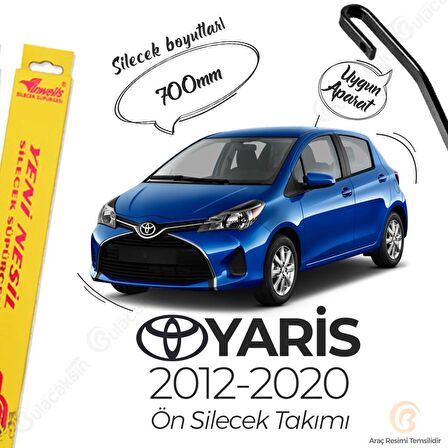 Toyota Yaris Muz Silecek Takımı (2012-2020) İnwells