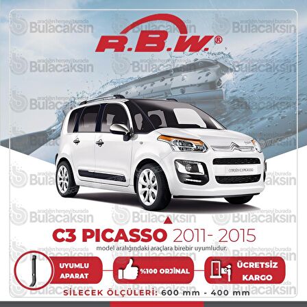 Citroen C3 Picasso Muz Silecek Takımı (2011-2015) RBW