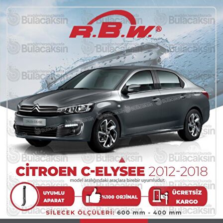 Citroen C-Elysee Muz Silecek Takımı (2012-2018) RBW