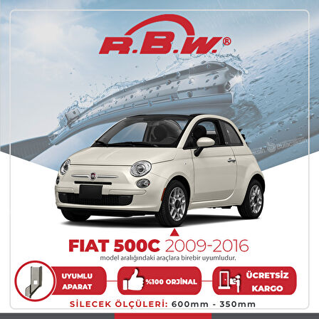 Fiat 500C Muz Silecek Takımı (2009-2016) RBW