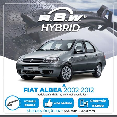 Fiat Albea Ön Silecek Takımı (2002-2012) RBW Hibrit