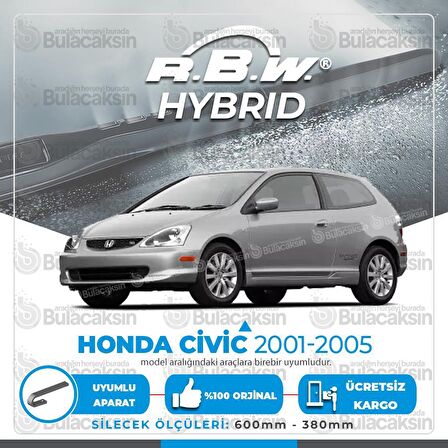 Honda Civic HB Ön Silecek Takımı (2001-2005) RBW Hibrit
