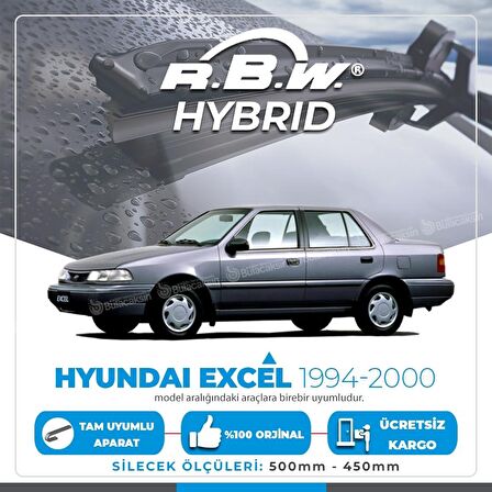 Hyundai Excel Ön Silecek Takımı (1994-2000) RBW Hibrit