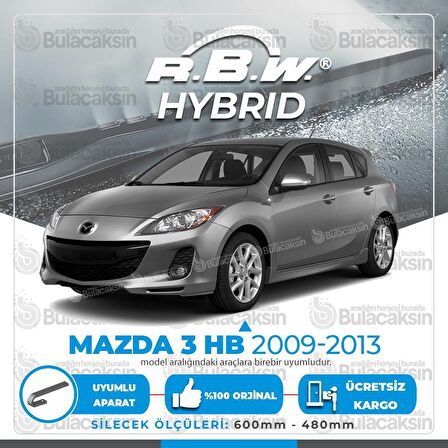 Mazda 3 HB Ön Silecek Takımı (2009-2013) RBW Hibrit