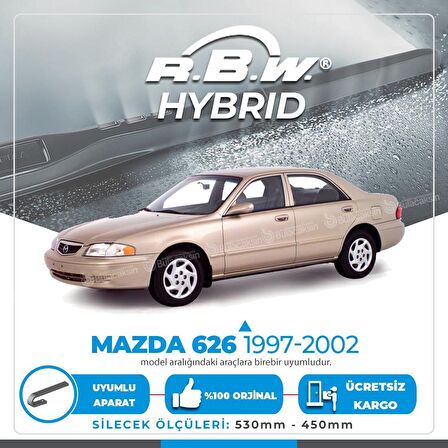 Mazda 626 Ön Silecek Takımı (1997-2002) RBW Hibrit