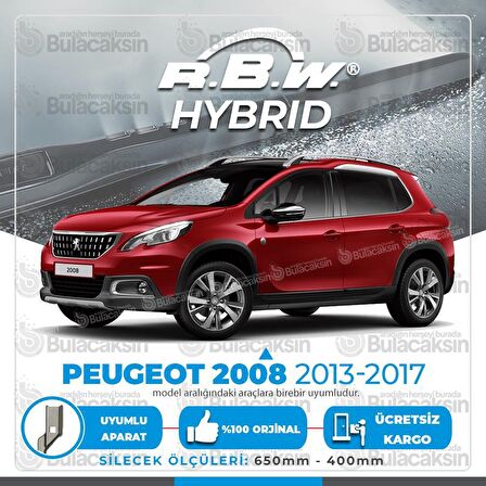 Peugeot 2008 Ön Silecek Takımı (2013-2017) RBW Hibrit