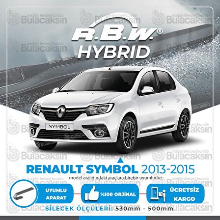 Renault Symbol Ön Silecek Takımı (2013-2016) RBW Hibrit