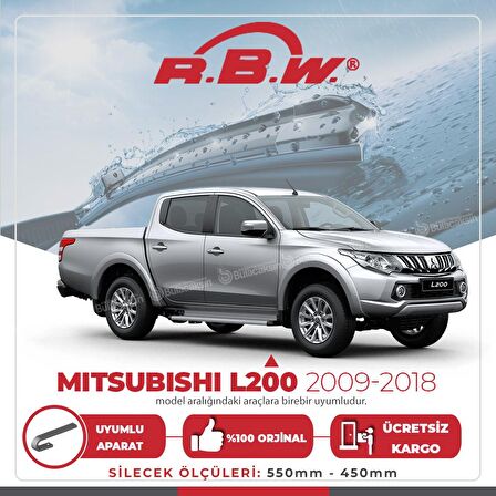 Mitsubishi L200 Muz Silecek Takımı (2009-2018) RBW